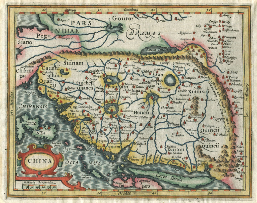 Jodocus Hondius’s ‘reduced’ map of China (Amsterdam, 1607)