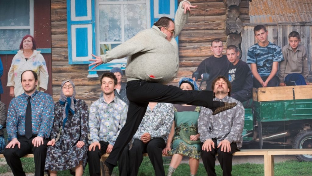 Evgeny Mironov as the town pedant Gleb in "Cutting Them Down to Size"