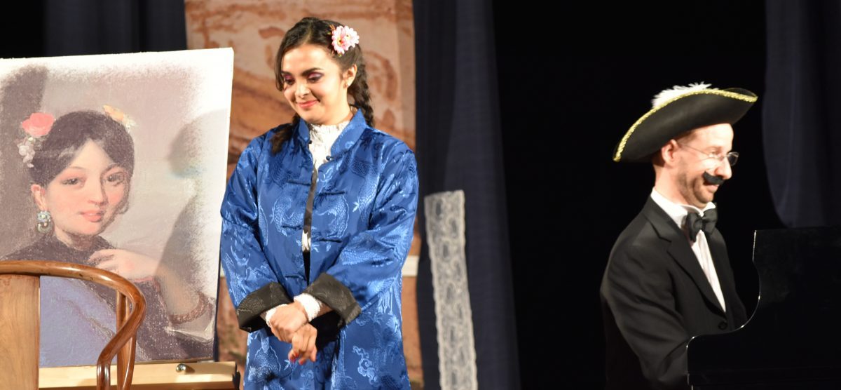 Julieth Lozano Serpina and Alessandro Ferretto at piano as Vespone (and il Capitan Tempesta)