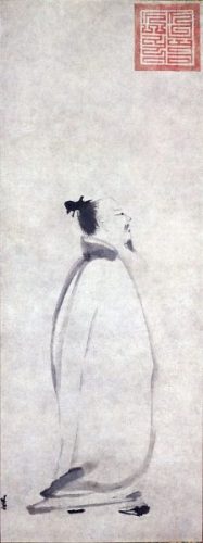 Li Bai, 13th c. scroll (National Museum of Tokyo, via Wikimedia Commons)