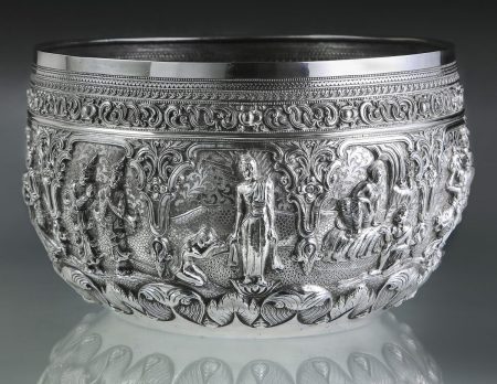 Offering Bowl, c. 1880; 
Maung Shwe Yon, Lower Burma, Patacara Therigatha