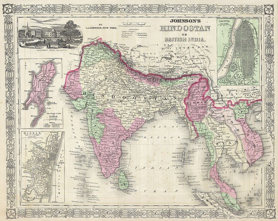 Johnson’s Hindostan 1864 (Wikimedia Commons)