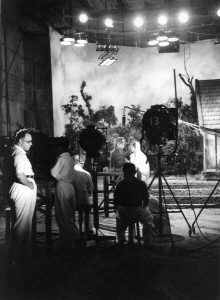 Josef Wirsching on set for the filming of the Bombay Talkies production of Achhut Kanya (1936)