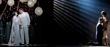 Hui He and Roberto Aronica in Madama Butterfly. (Photo: Ken Howard/Metropolitan Opera)Clive Owen and Jin Ha in M. Butterfly (Photo: Matthew Murphy)