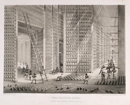 The Stacking Room: Opium Factory at Patna" (1851) (Wellcome Collection)