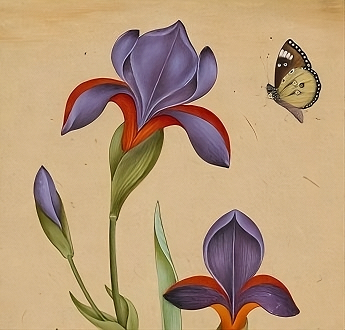 Detail, Mughal miniature, 17th century