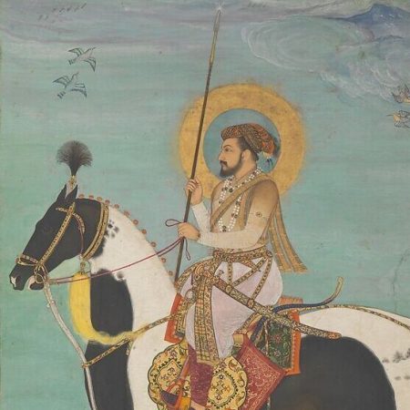 Detail: “Shah Jahan on Horseback” by Payag, ca 1630 (Metropolitan Museum)